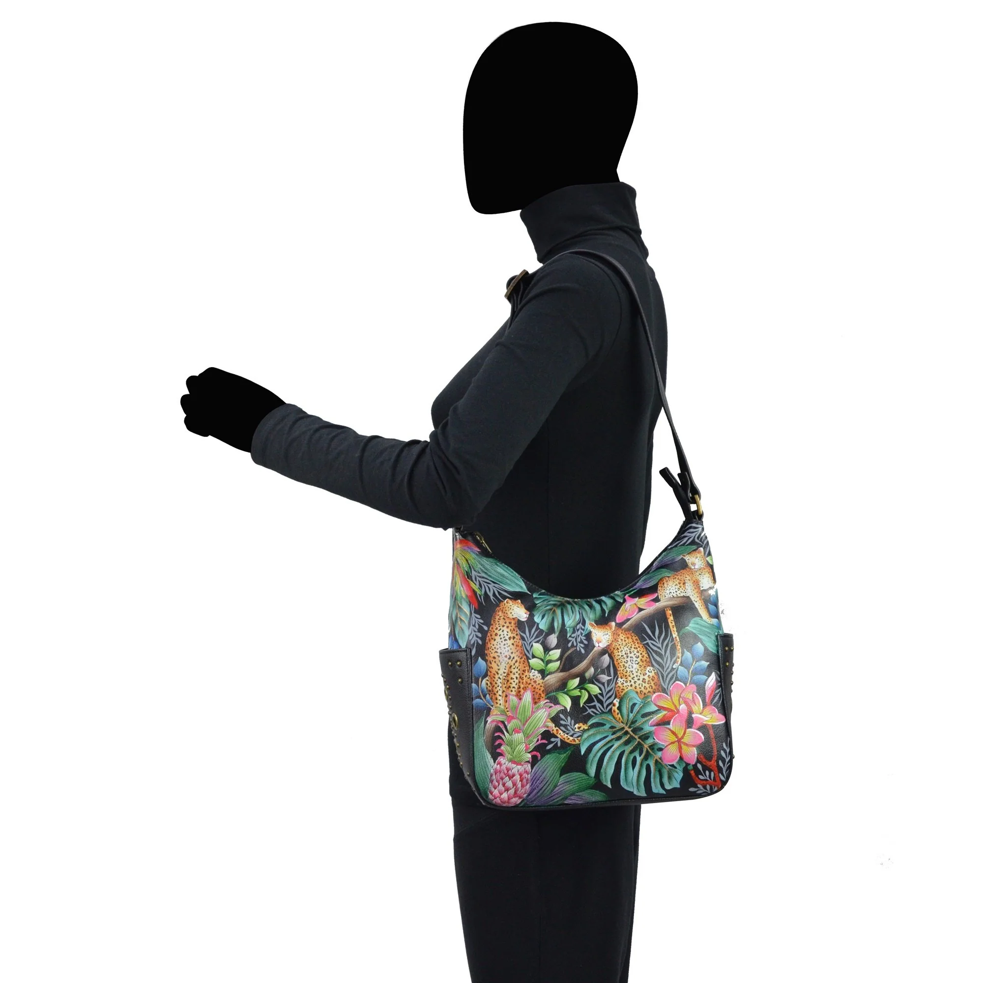 Classic Hobo With Studded Side Pockets - 433 - Image 6