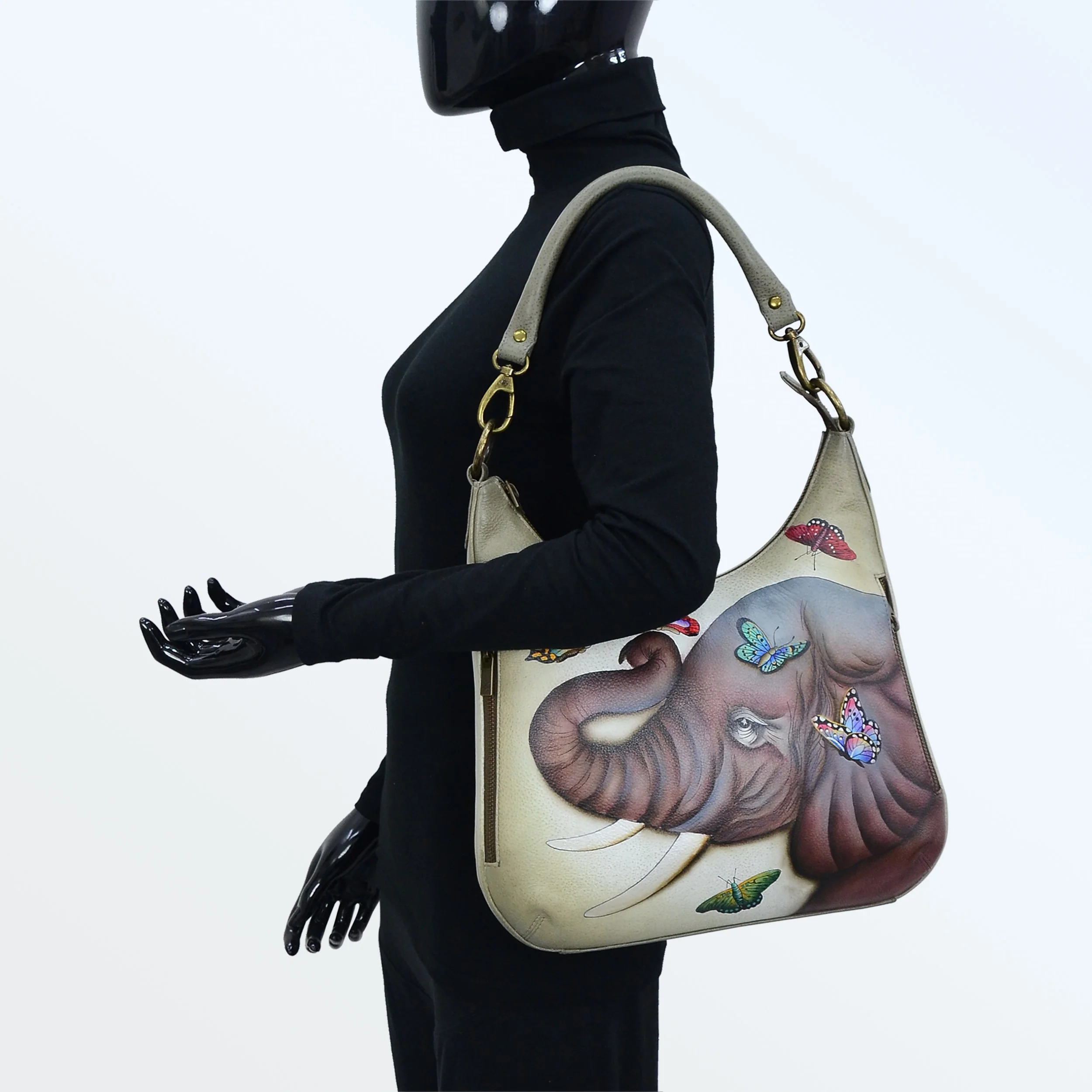 Convertible Slim Hobo With Crossbody Strap - 662 - Image 6