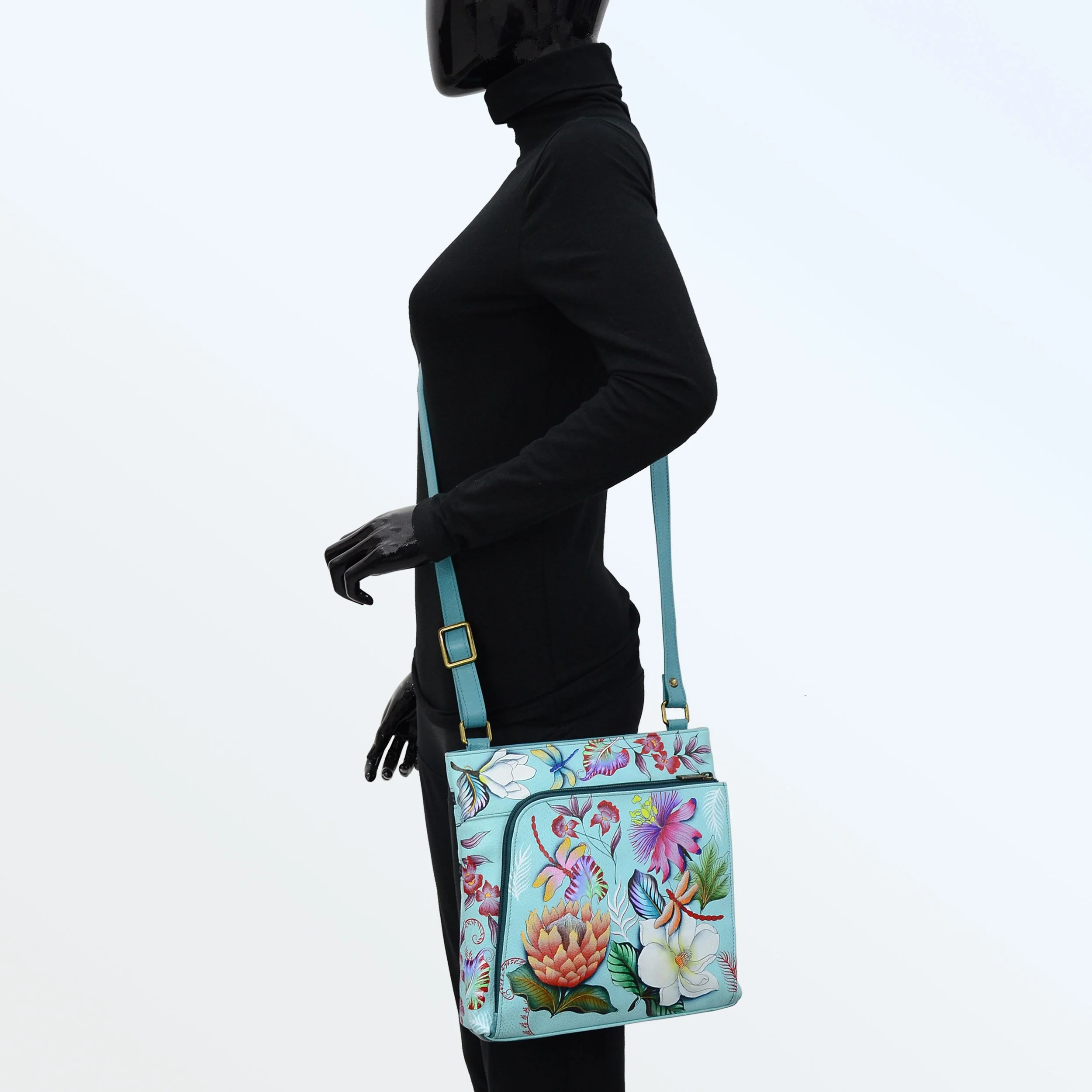 Crossbody With Front Zip Organizer - 651 - Image 6