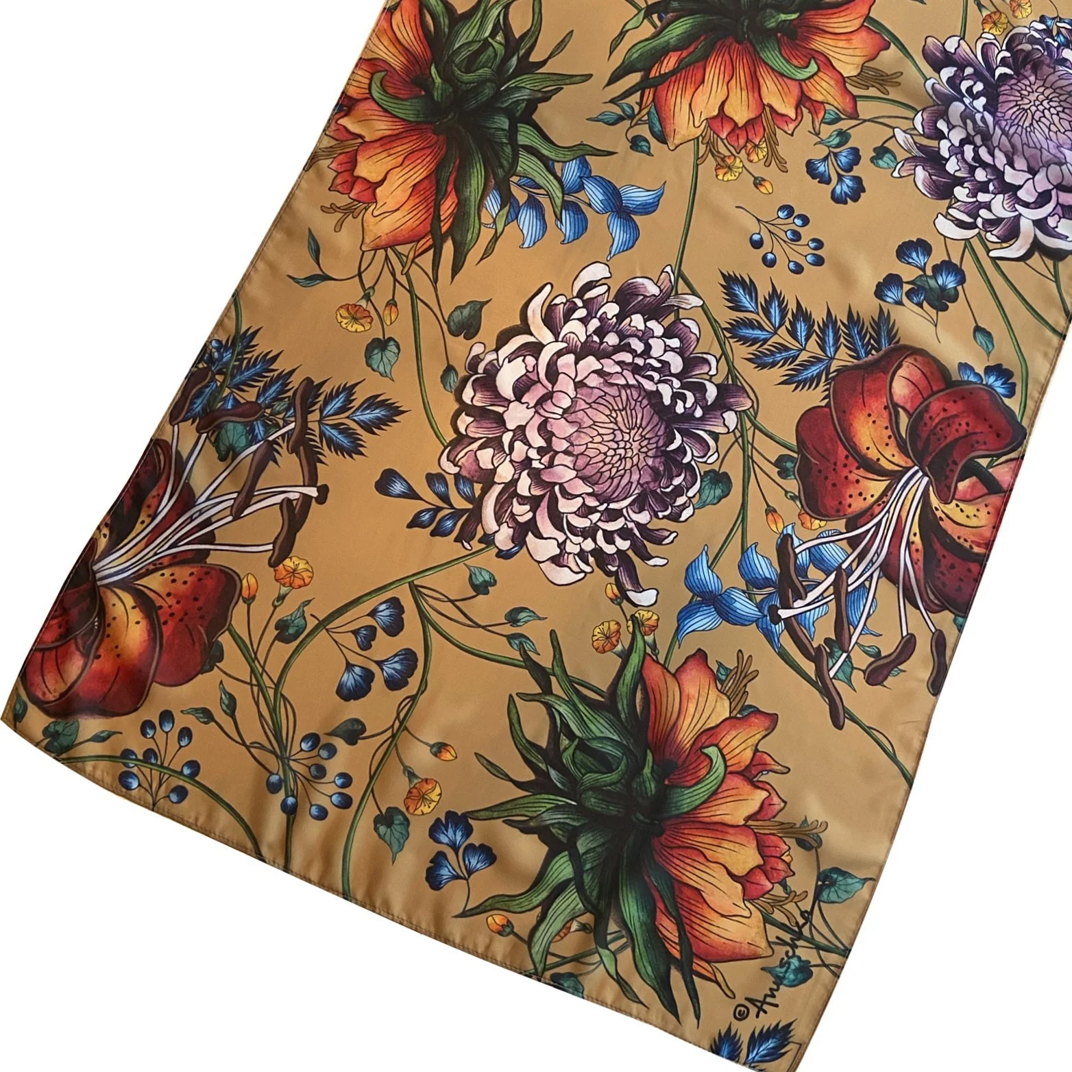 Printed Chiffon Scarf - 3300 - Image 3